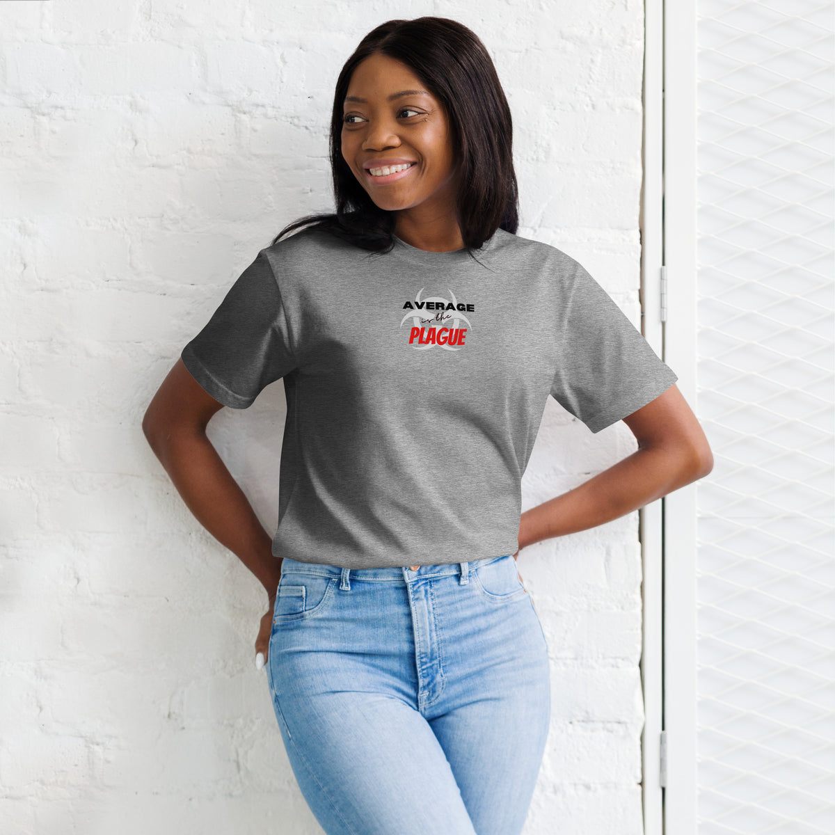 Average is the plague Unisex organic cotton tee - On The Grind Gear