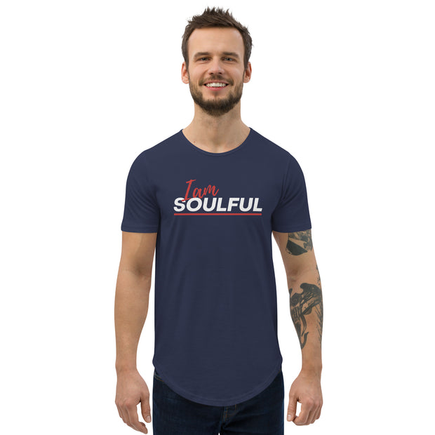 I am soulful Men's Curved Hem T-Shirt - On The Grind Gear
