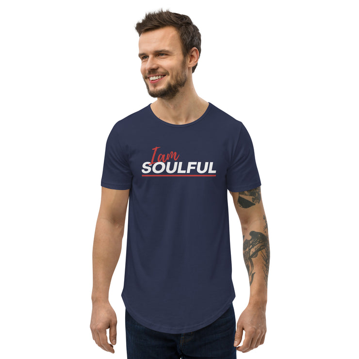 I am soulful Men's Curved Hem T-Shirt - On The Grind Gear