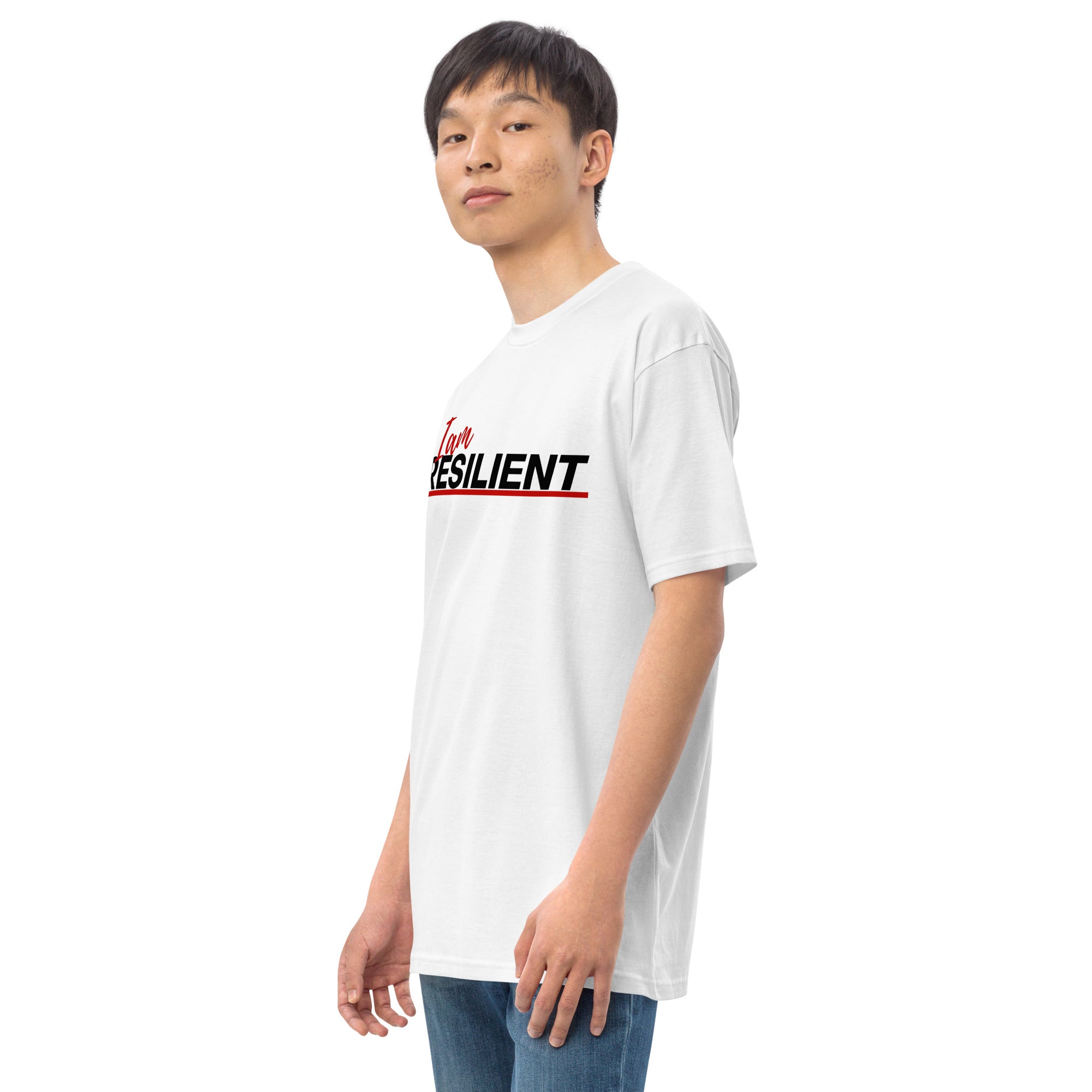 I am resilient Men’s premium heavyweight tee - On The Grind Gear