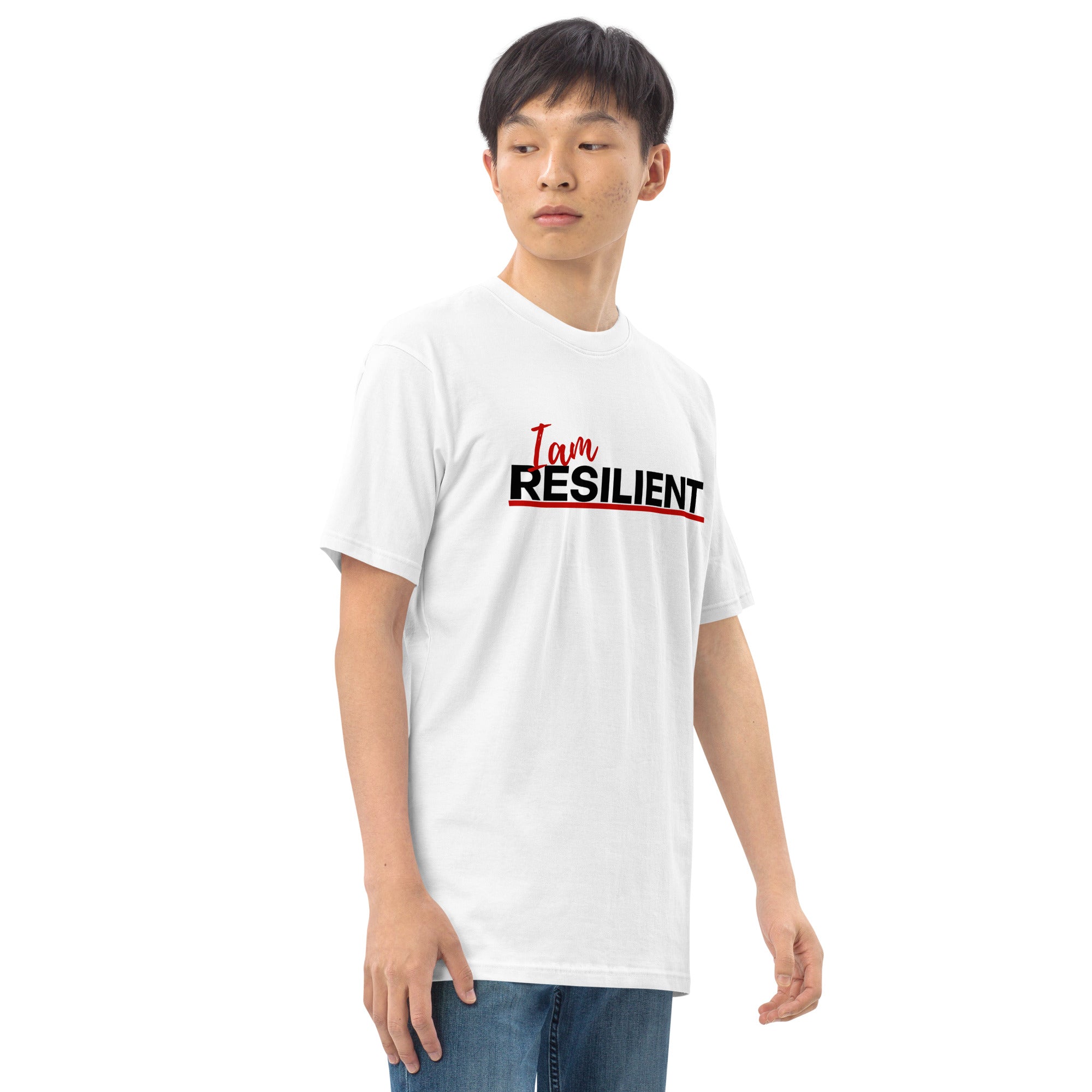 I am resilient Men’s premium heavyweight tee - On The Grind Gear