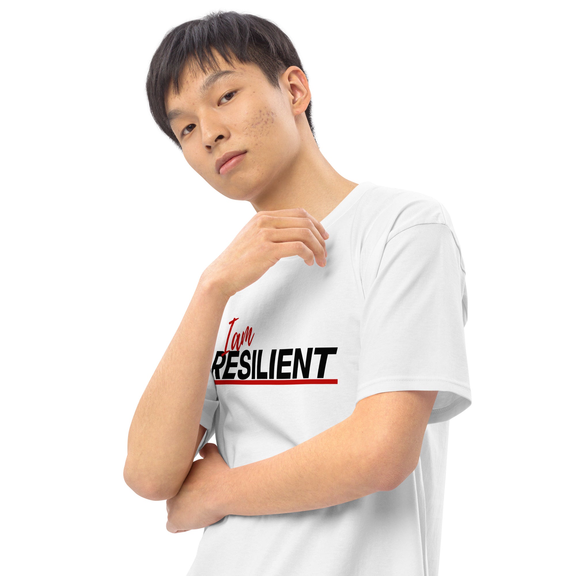 I am resilient Men’s premium heavyweight tee - On The Grind Gear