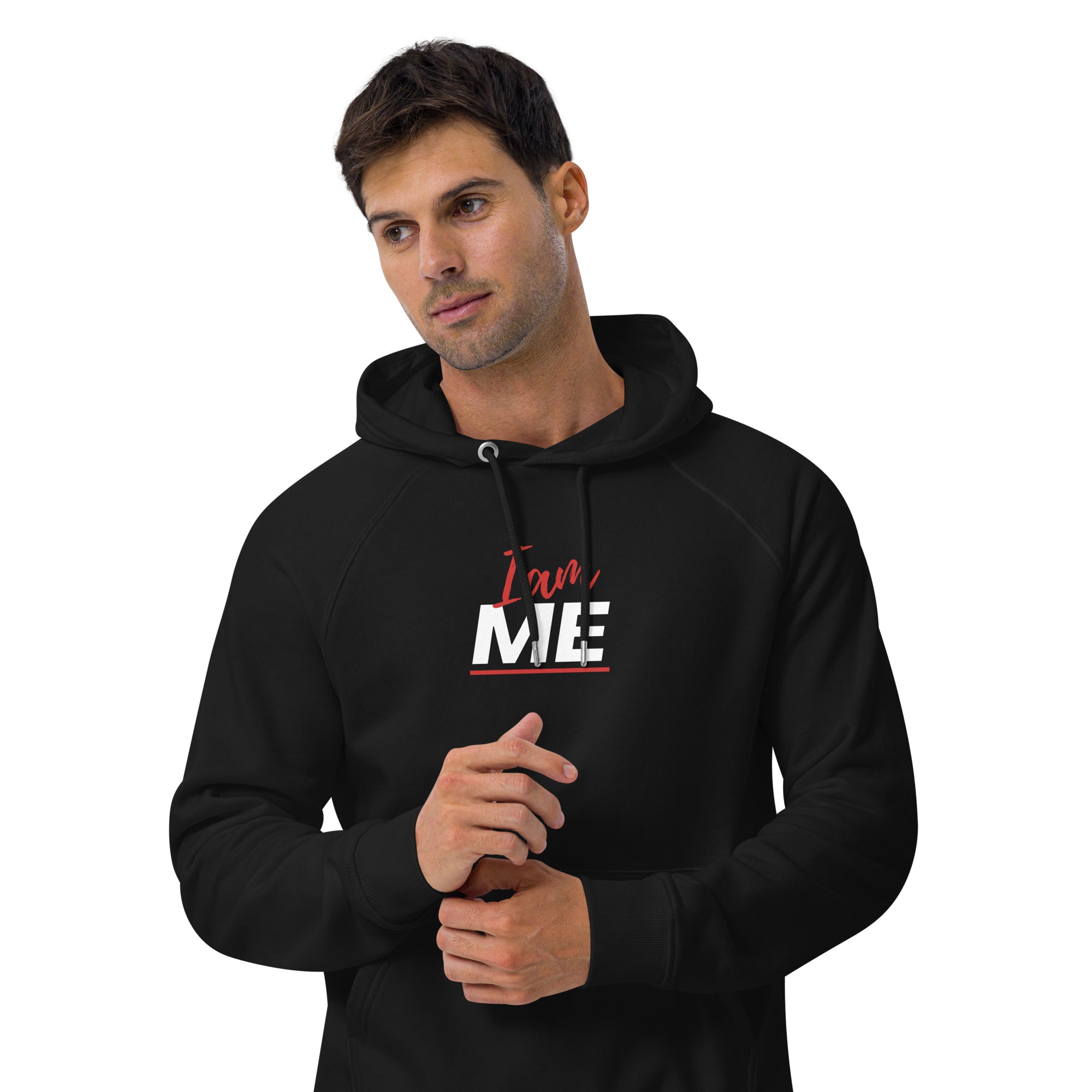 I am me Unisex eco raglan hoodie - On The Grind Gear