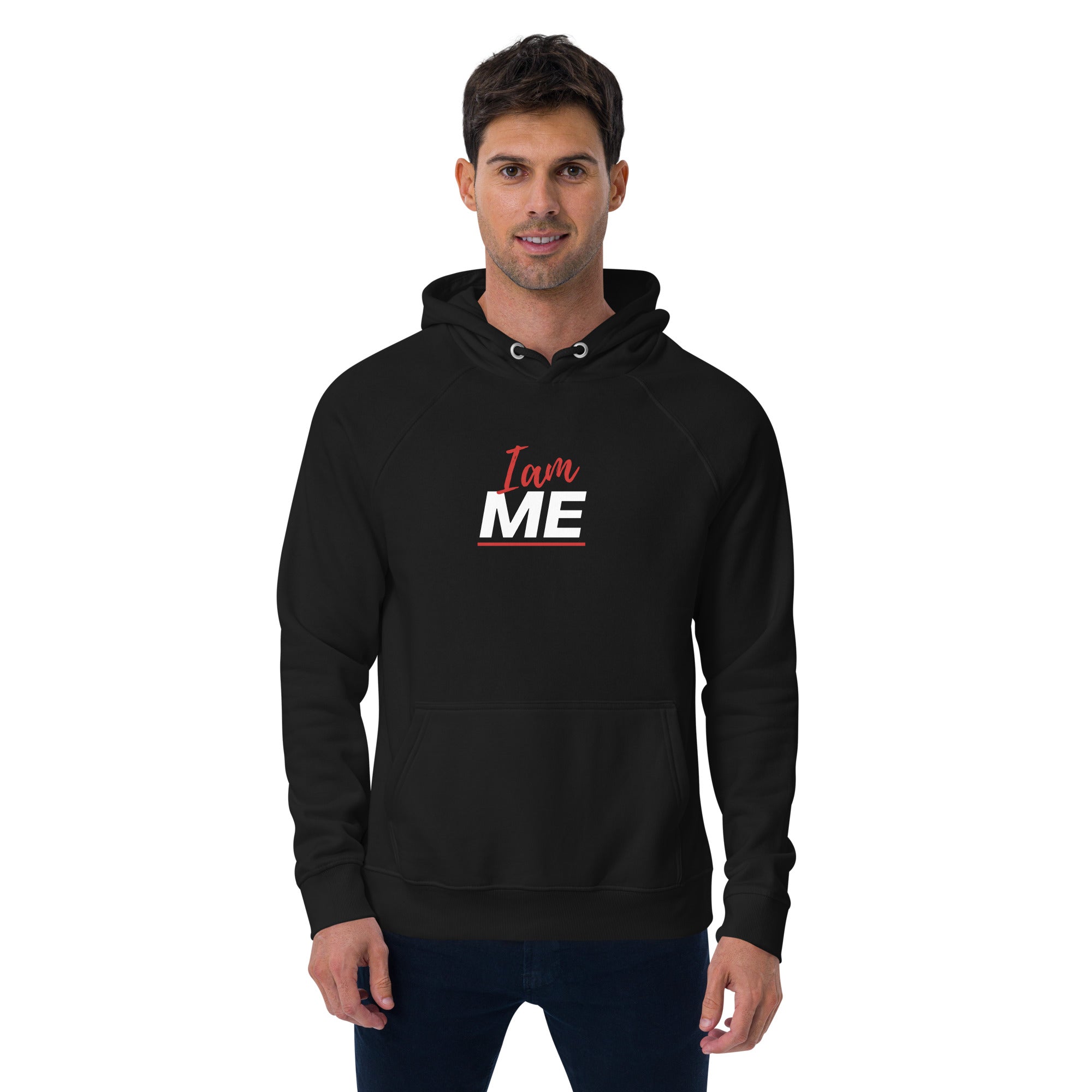 I am me Unisex eco raglan hoodie - On The Grind Gear