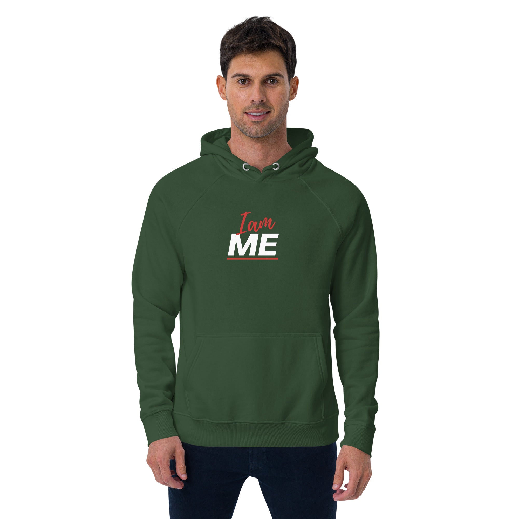 I am me Unisex eco raglan hoodie - On The Grind Gear