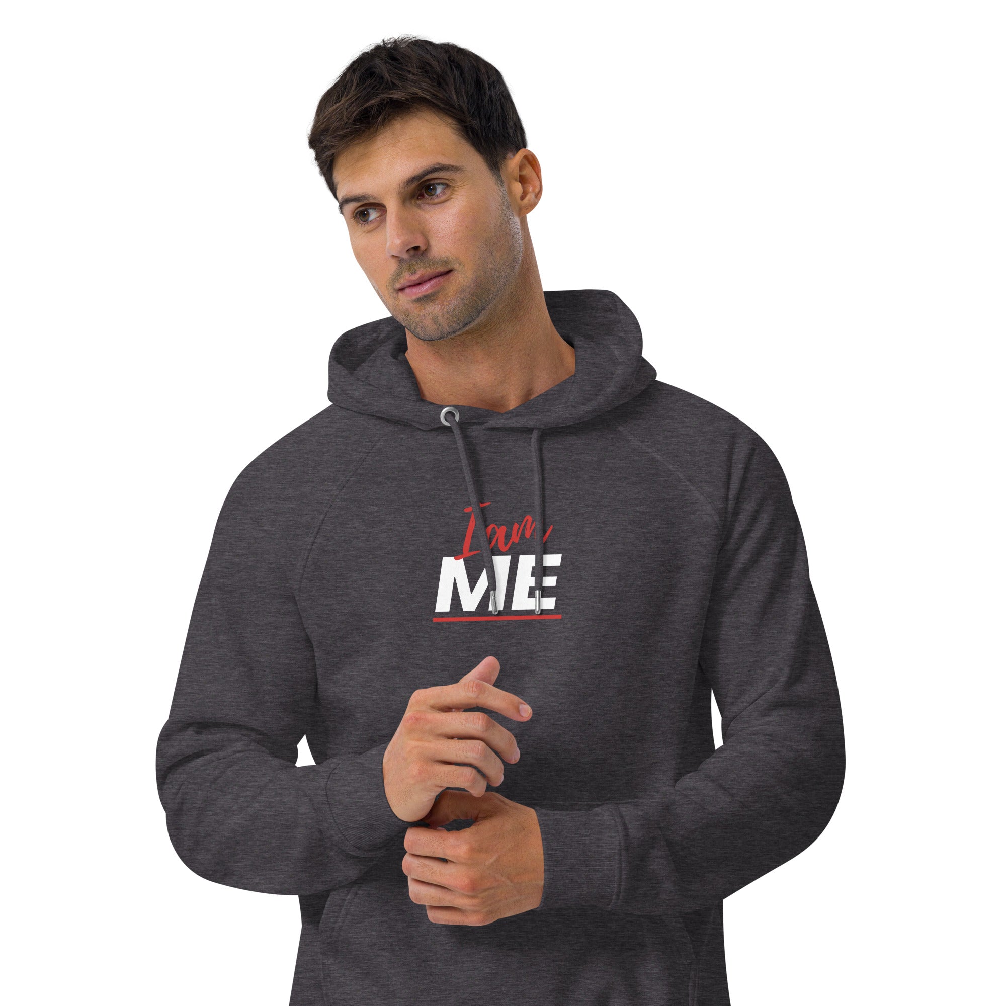 I am me Unisex eco raglan hoodie - On The Grind Gear