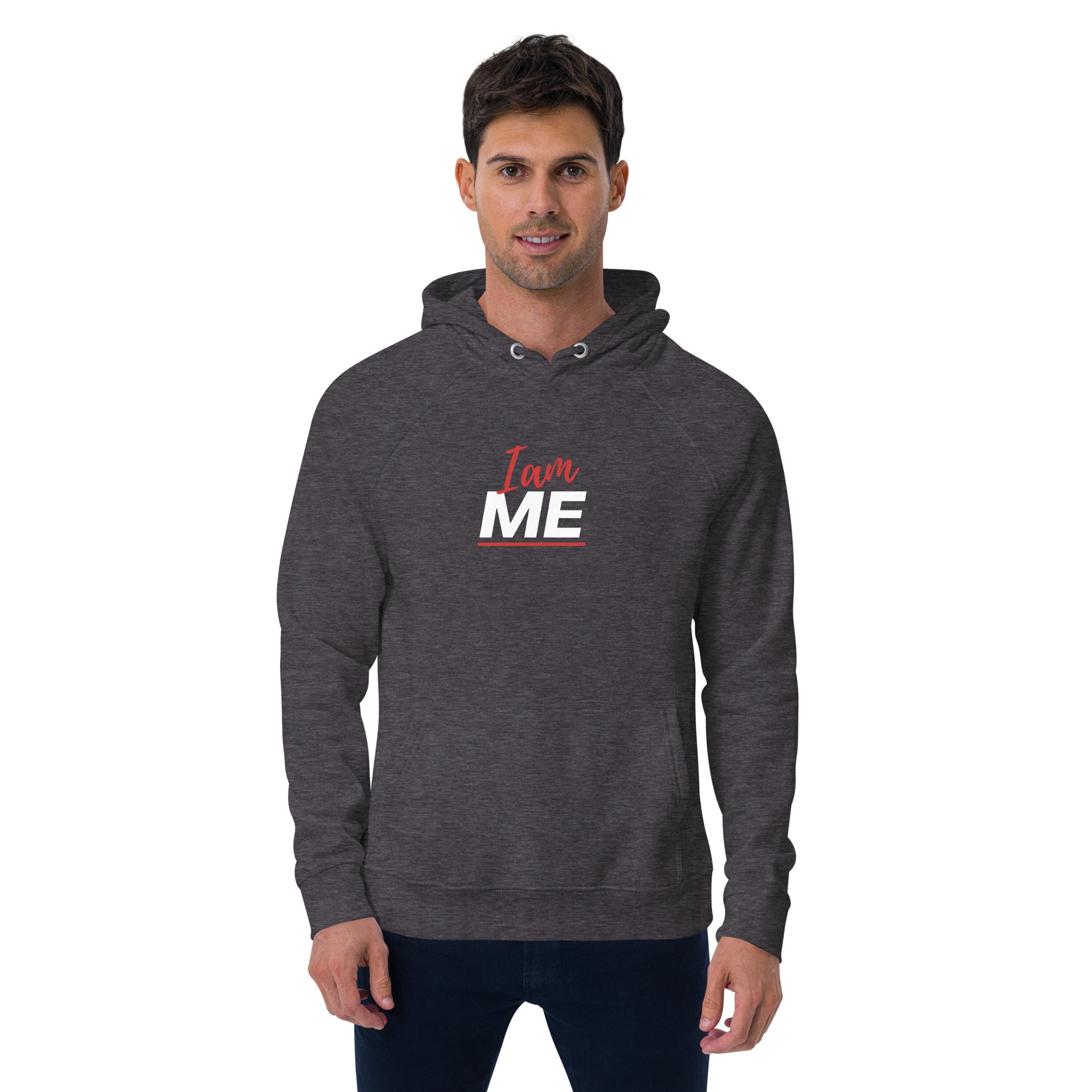 I am me Unisex eco raglan hoodie - On The Grind Gear