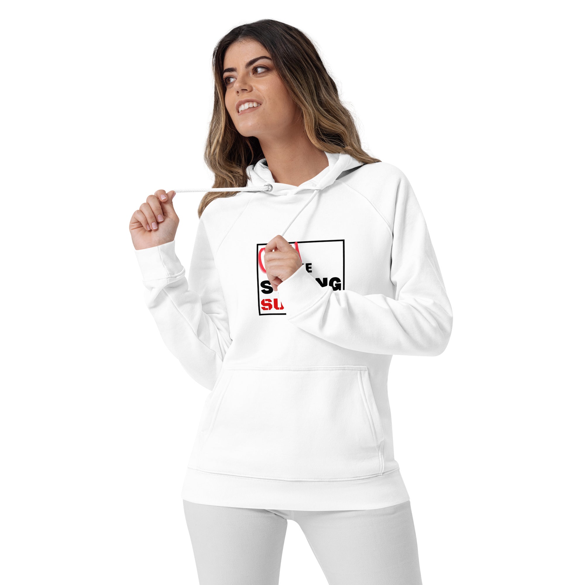 Only the strong survive Unisex eco raglan hoodie - On The Grind Gear