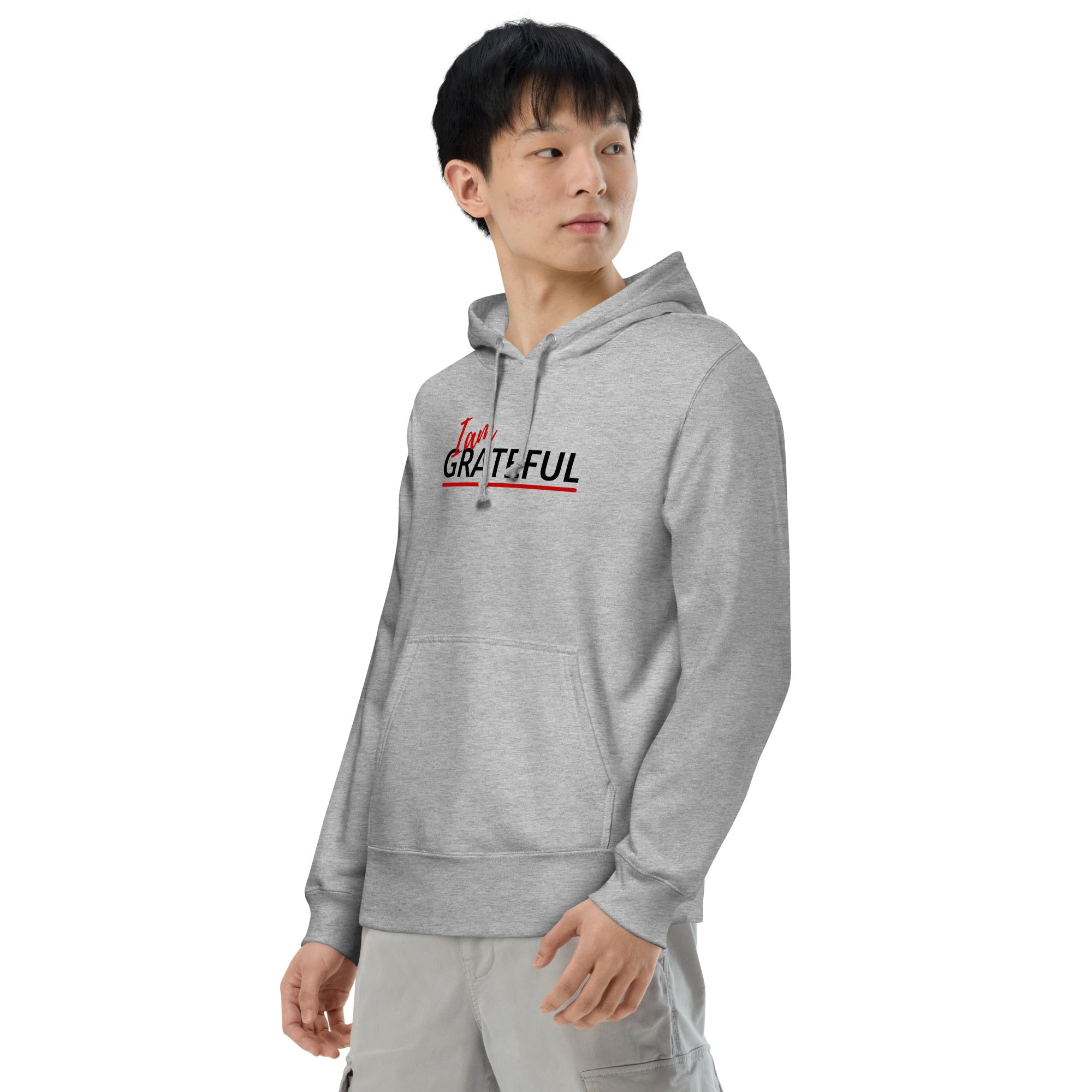 I am grateful Unisex french terry pullover hoodie - On The Grind Gear