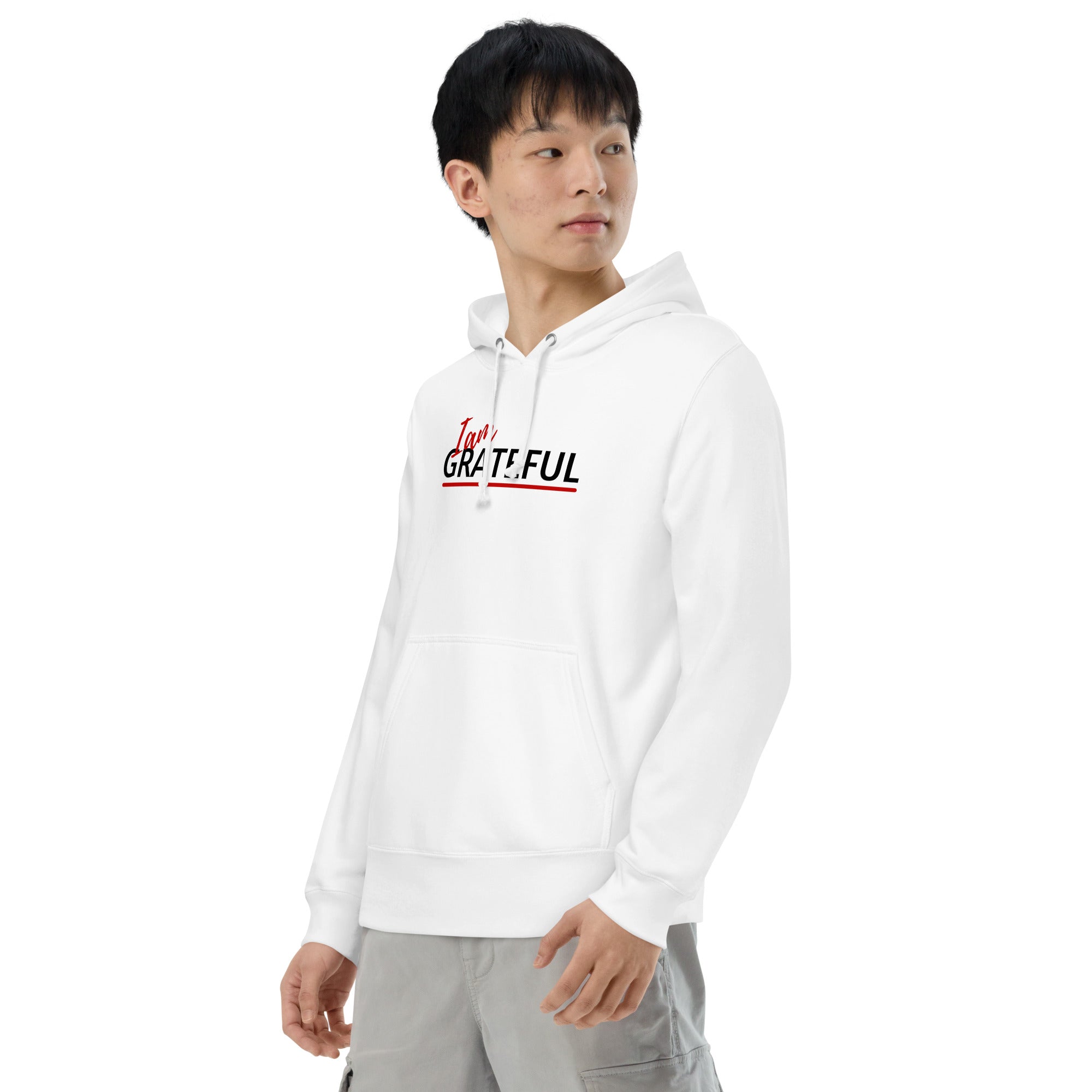 I am grateful Unisex french terry pullover hoodie - On The Grind Gear