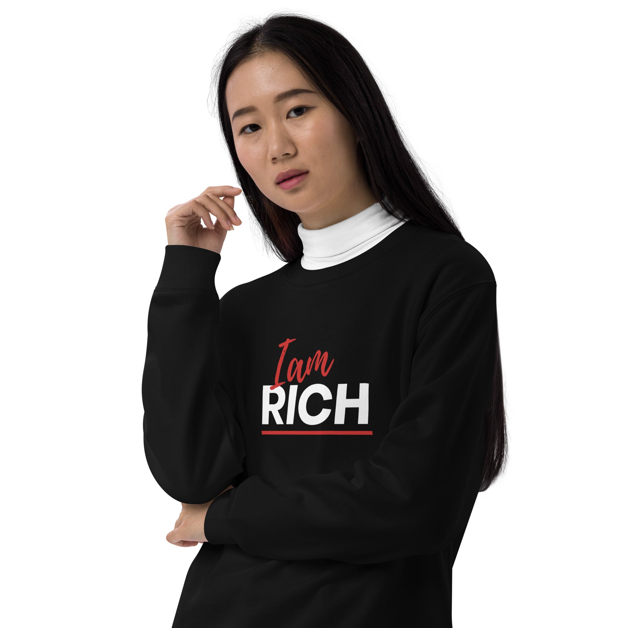 I am rich Unisex french terry sweatshirt - On The Grind Gear