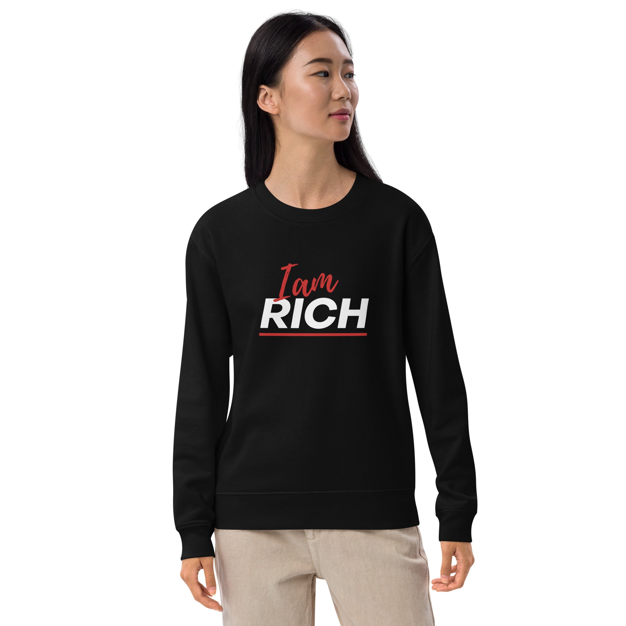 I am rich Unisex french terry sweatshirt - On The Grind Gear