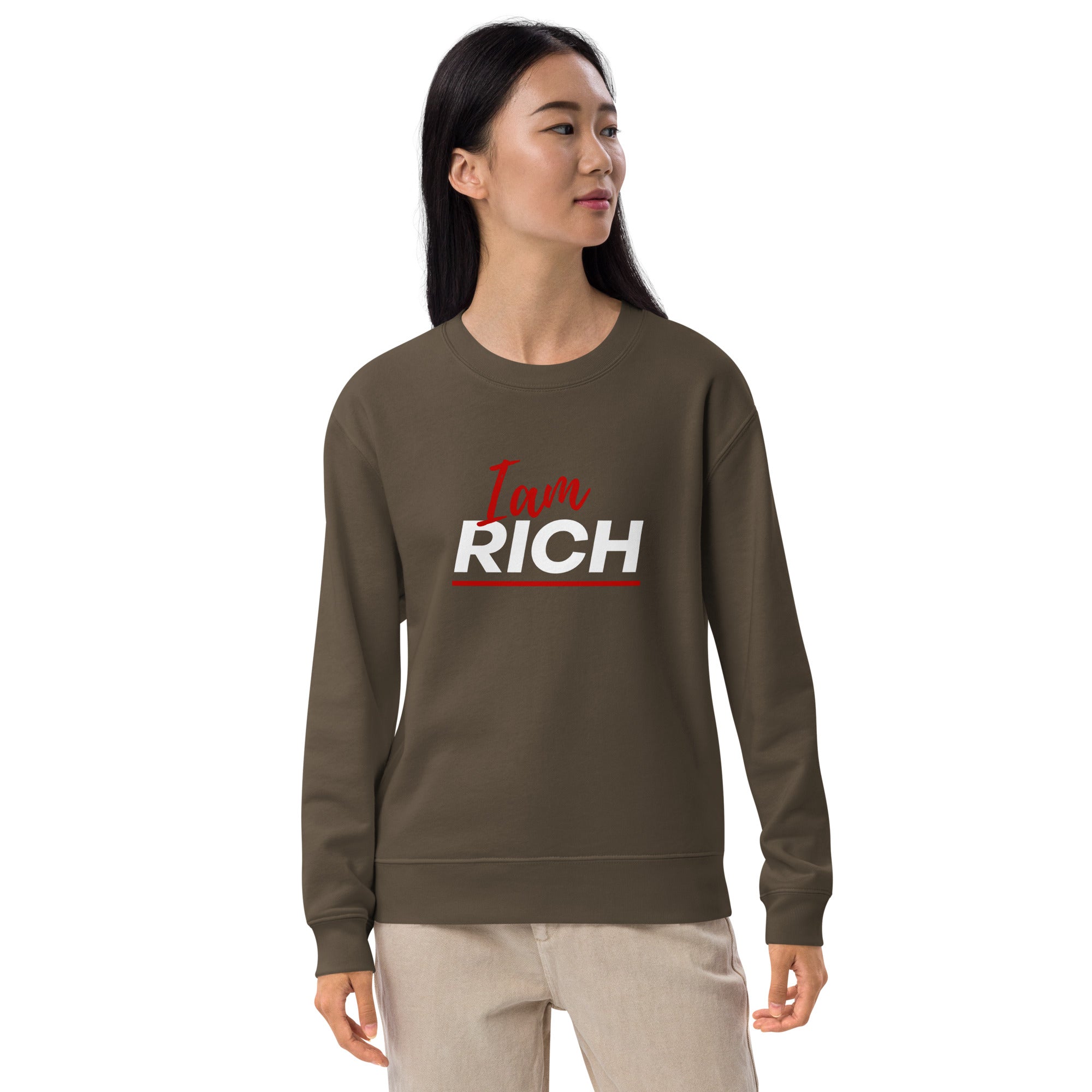 I am rich Unisex french terry sweatshirt - On The Grind Gear