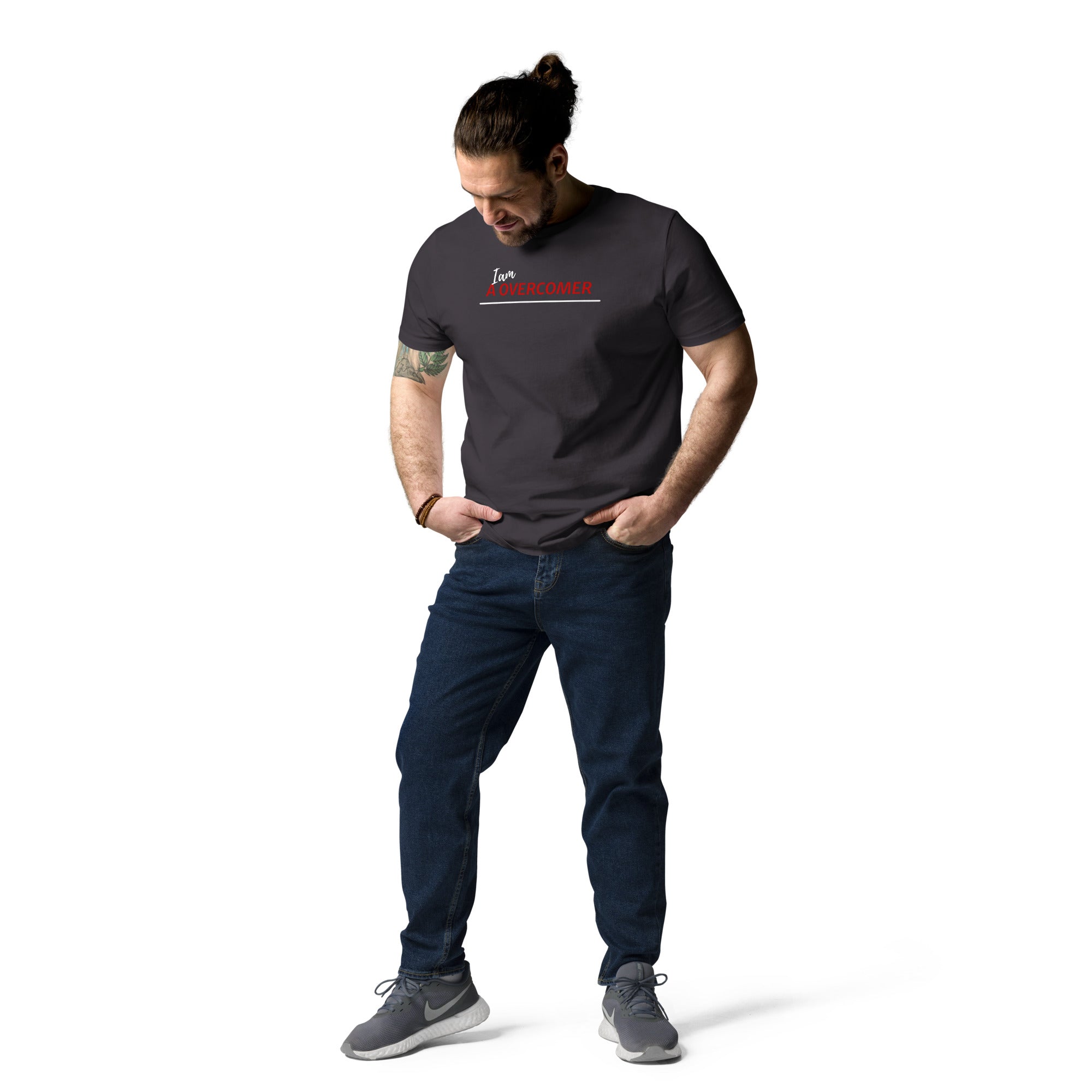 I am A Overcomer Unisex organic cotton t-shirt - On The Grind Gear