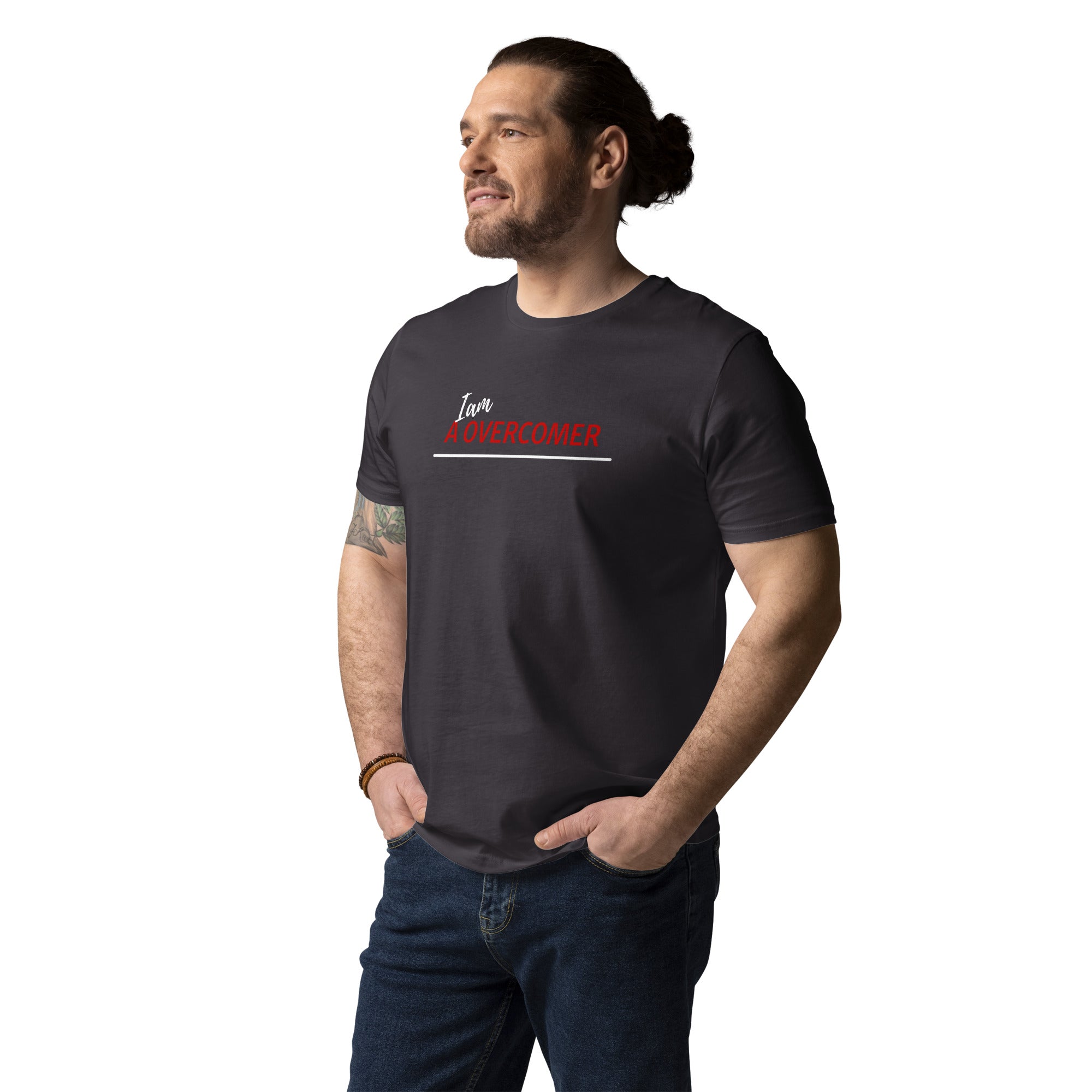 I am A Overcomer Unisex organic cotton t-shirt - On The Grind Gear
