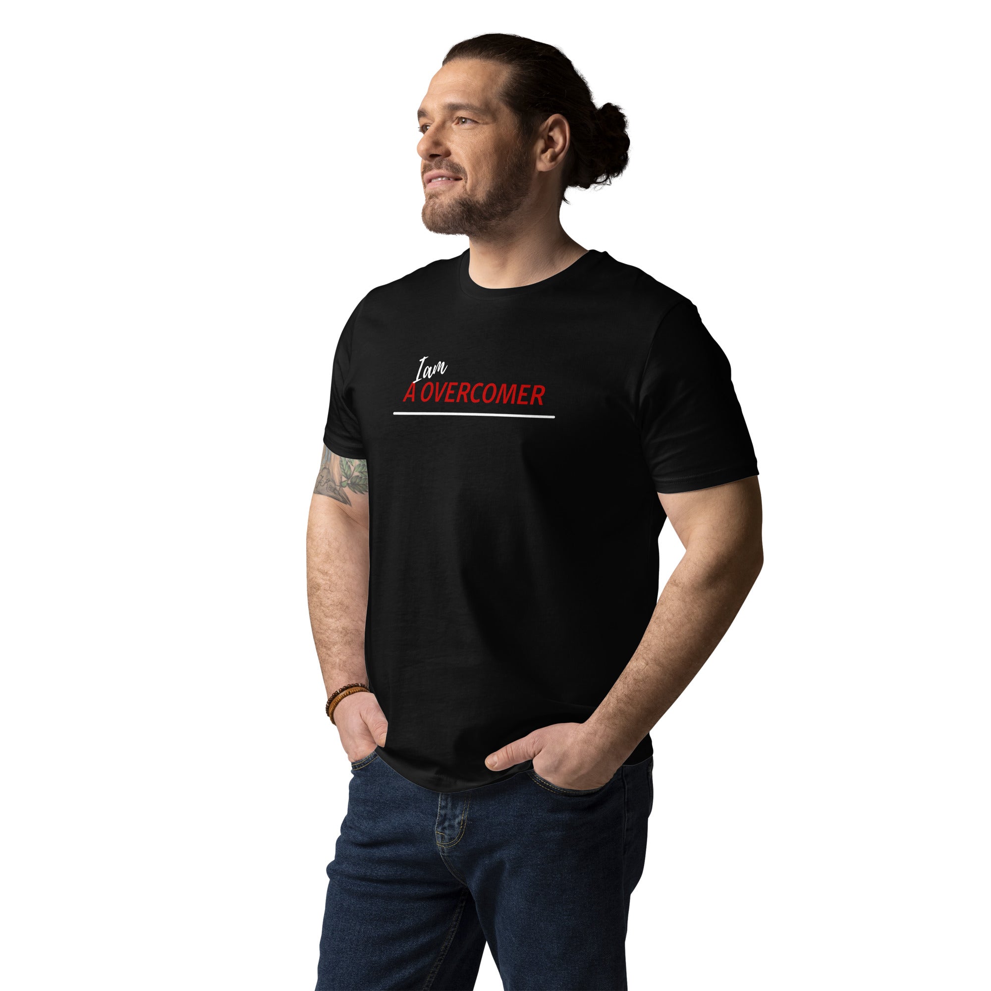 I am A Overcomer Unisex organic cotton t-shirt - On The Grind Gear