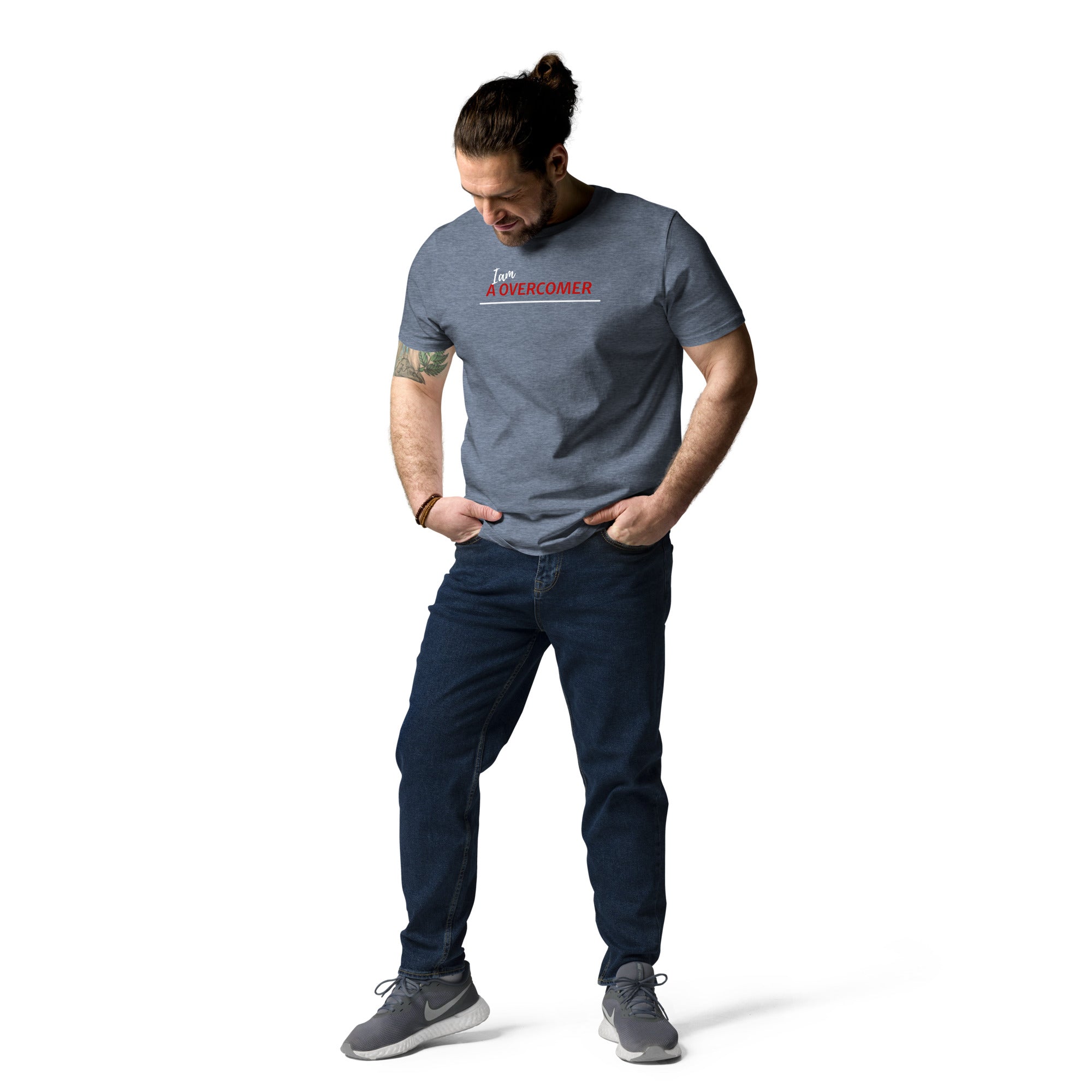 I am A Overcomer Unisex organic cotton t-shirt - On The Grind Gear