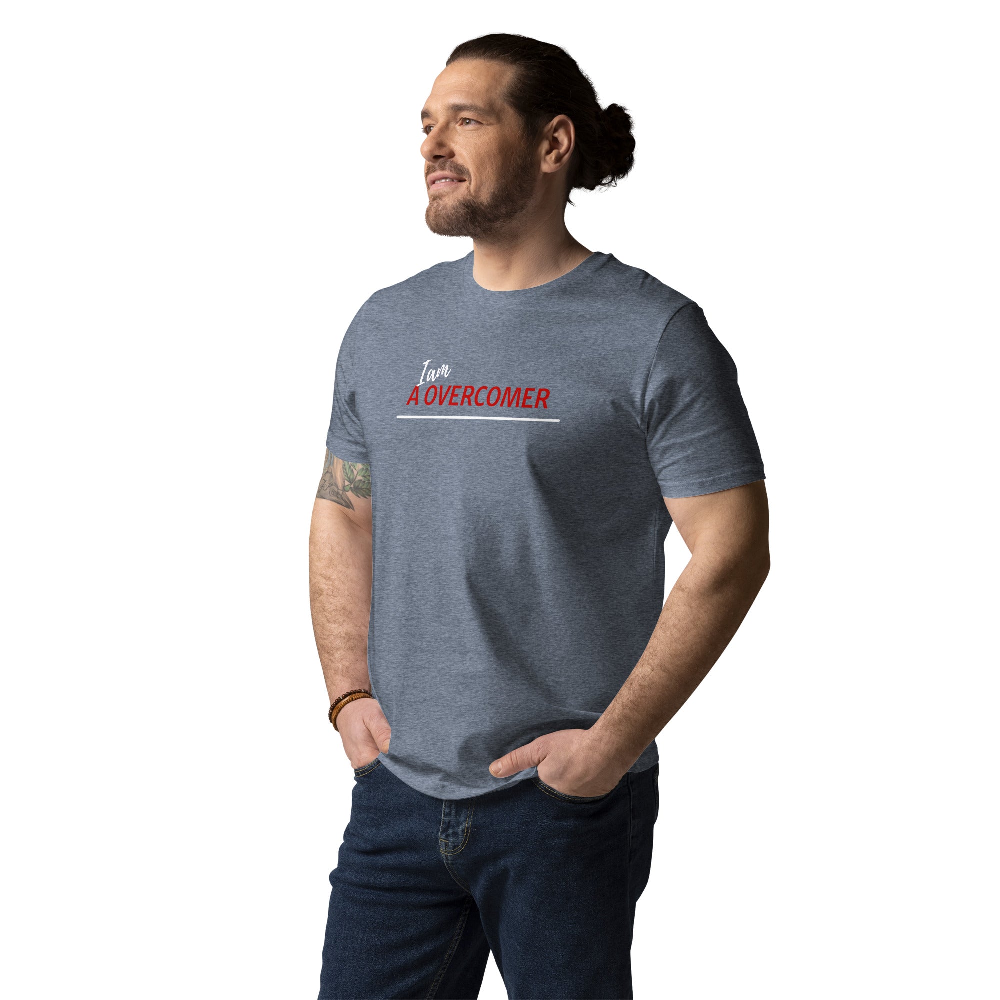 I am A Overcomer Unisex organic cotton t-shirt - On The Grind Gear