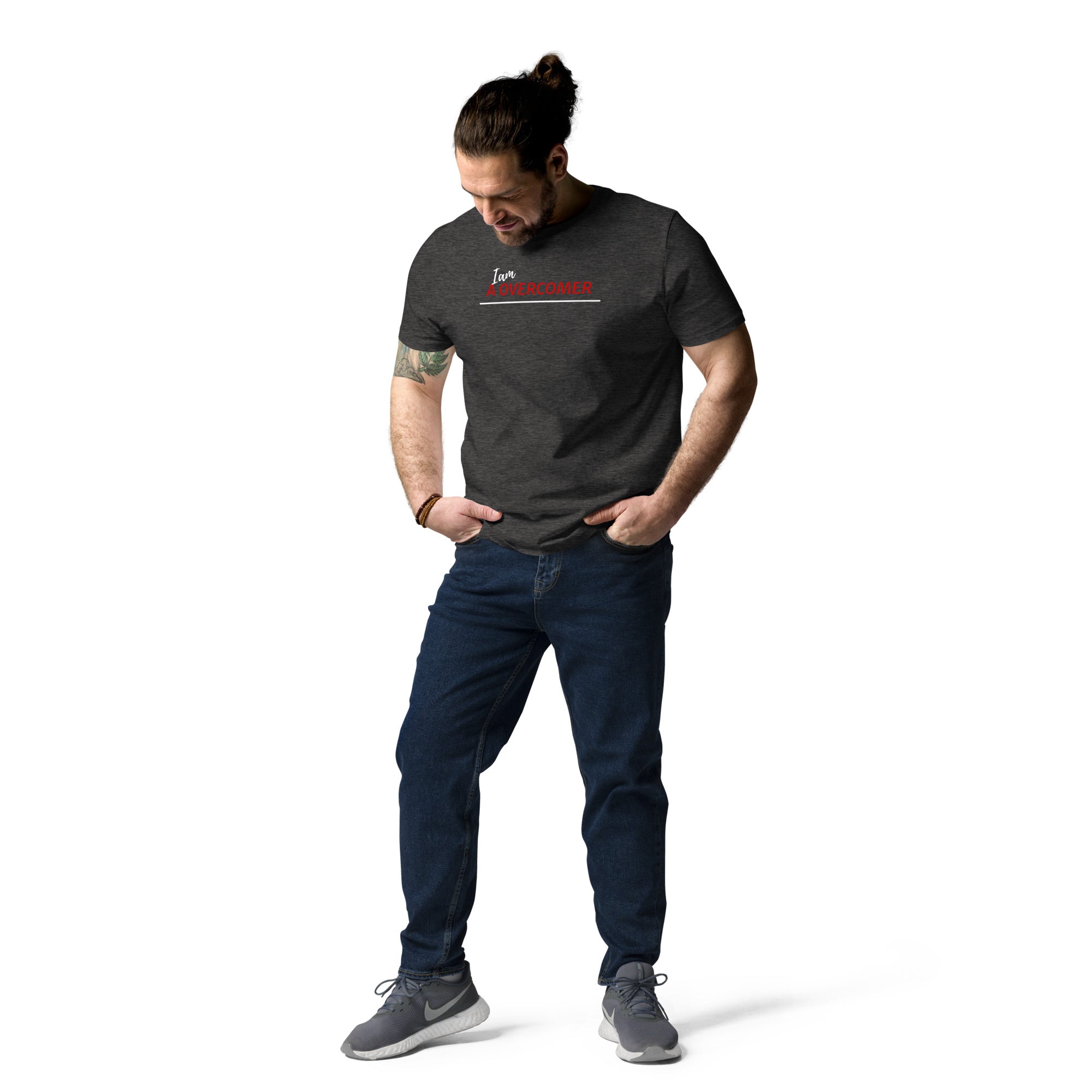 I am A Overcomer Unisex organic cotton t-shirt - On The Grind Gear