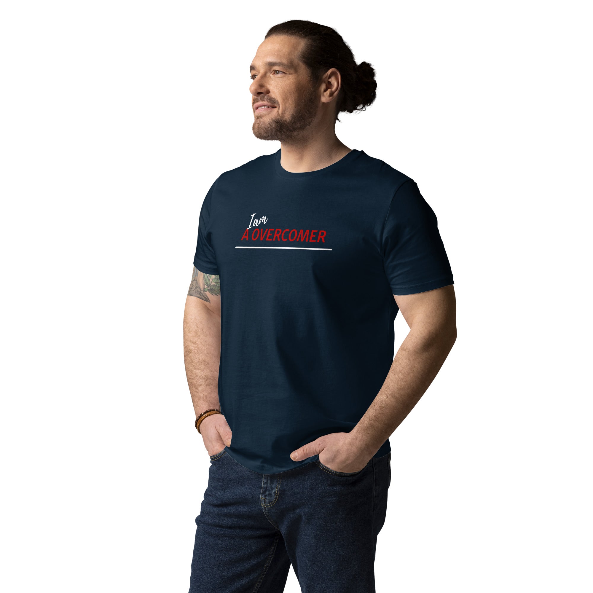 I am A Overcomer Unisex organic cotton t-shirt - On The Grind Gear