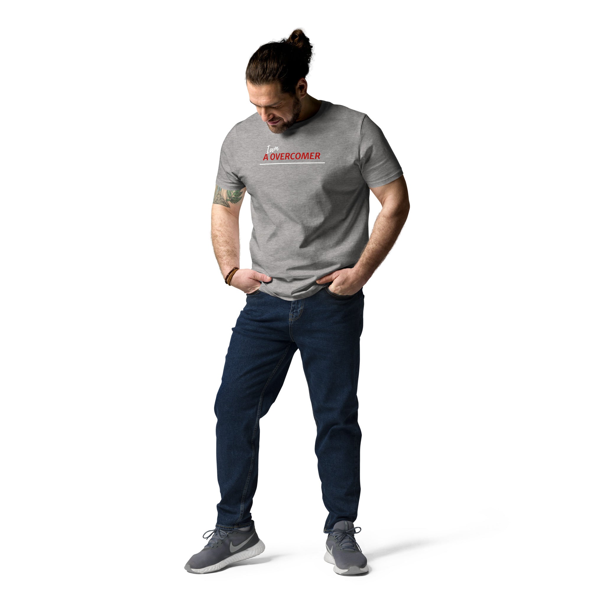 I am A Overcomer Unisex organic cotton t-shirt - On The Grind Gear