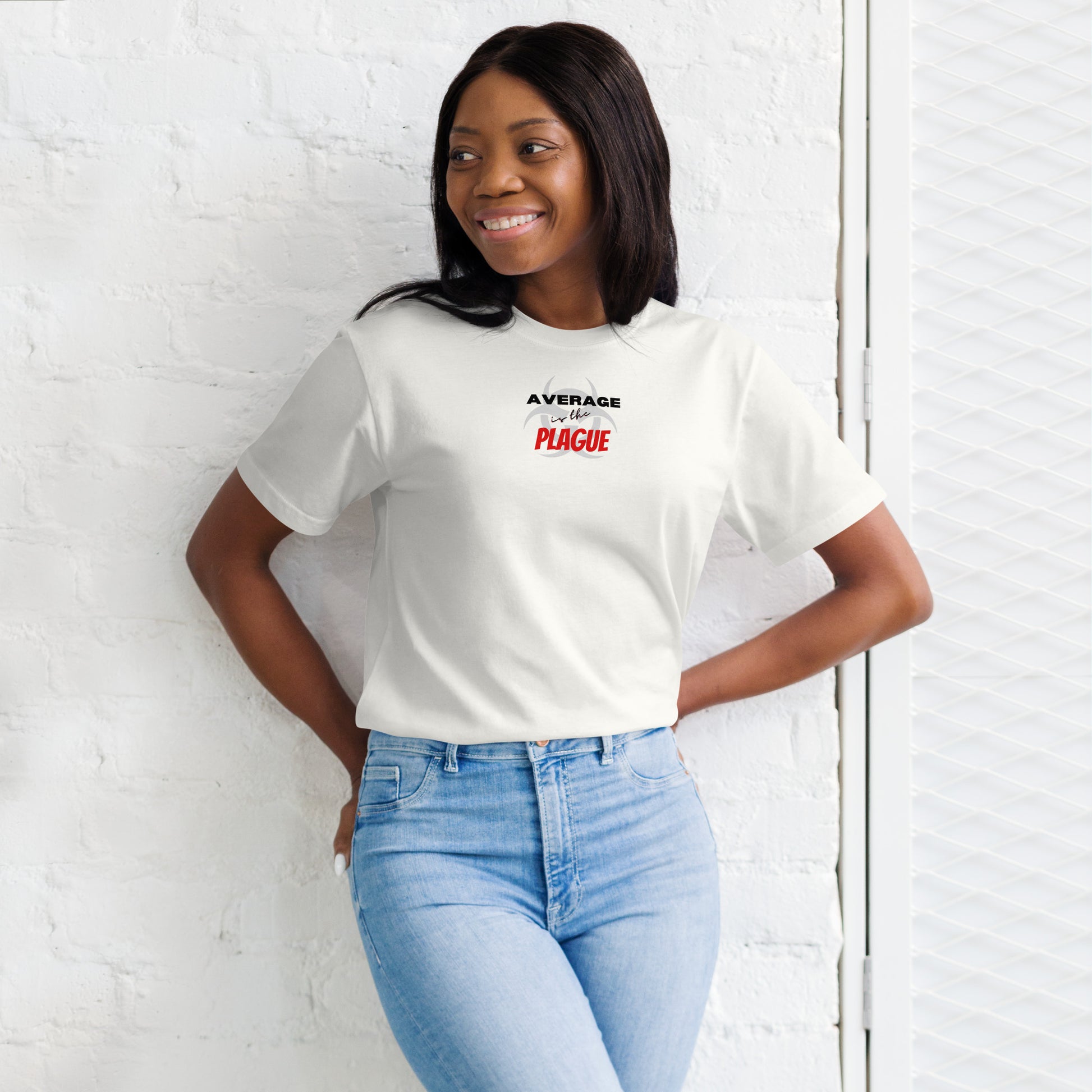 Average is the plague Unisex organic cotton tee - On The Grind Gear