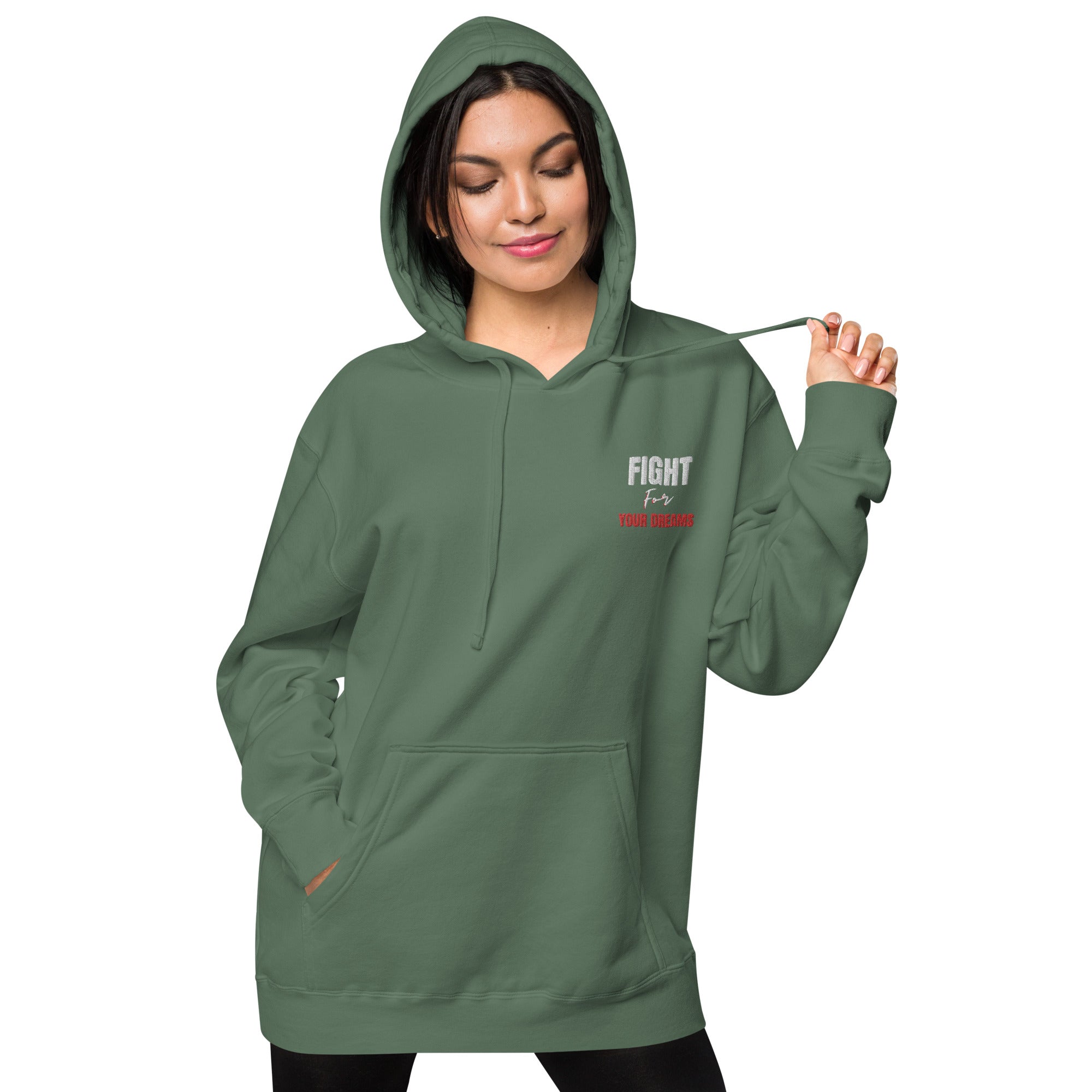 Fight for your dream Unisex pigment-dyed hoodie - On The Grind Gear