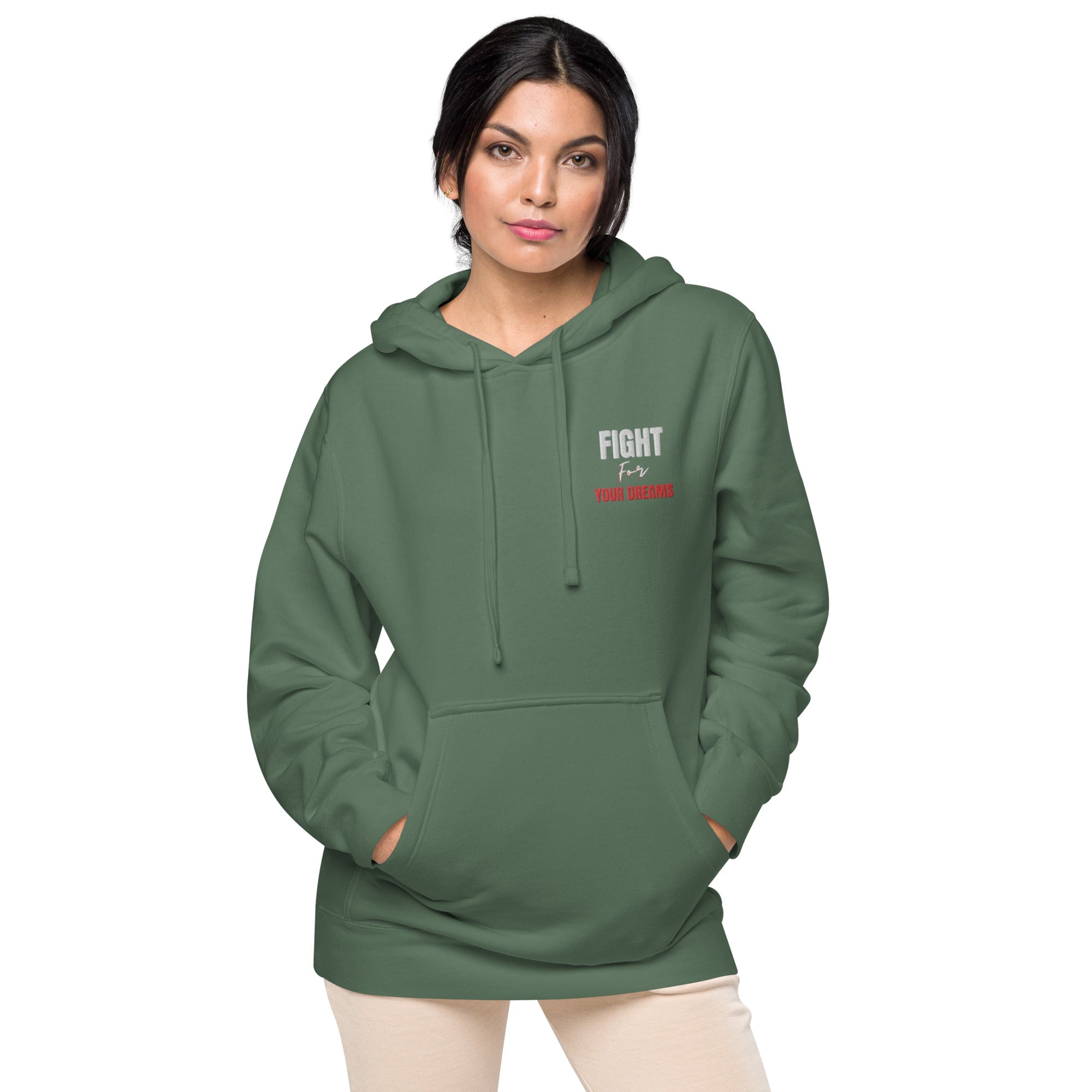 Fight for your dream Unisex pigment-dyed hoodie - On The Grind Gear
