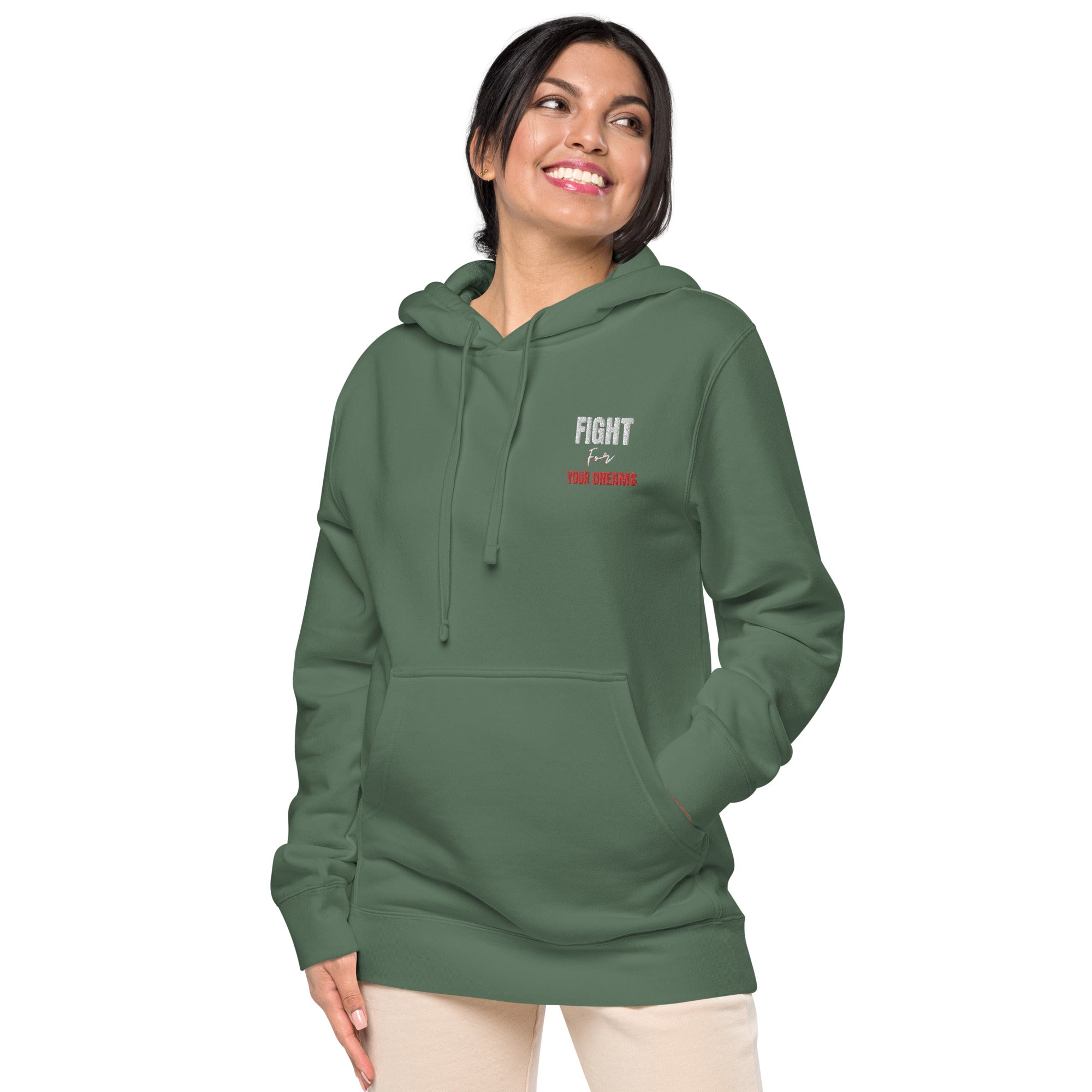 Fight for your dream Unisex pigment-dyed hoodie - On The Grind Gear