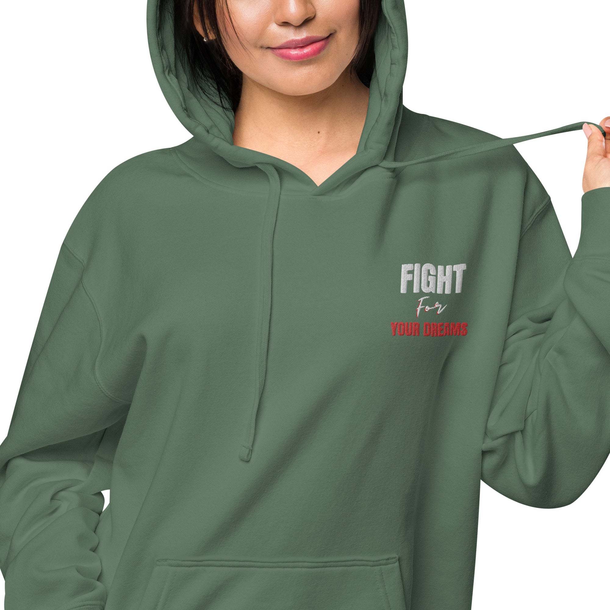 Fight for your dream Unisex pigment-dyed hoodie - On The Grind Gear
