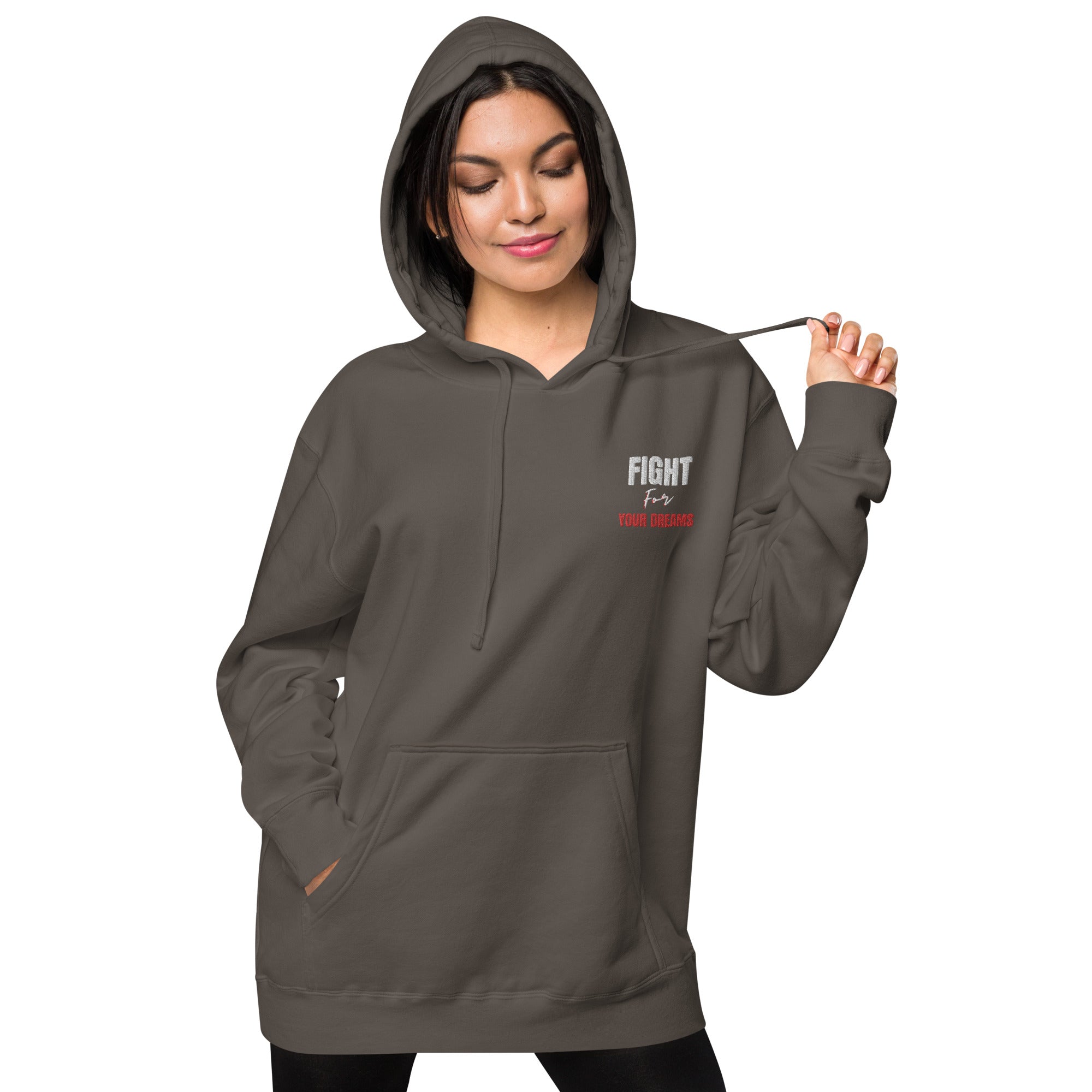 Fight for your dream Unisex pigment-dyed hoodie - On The Grind Gear