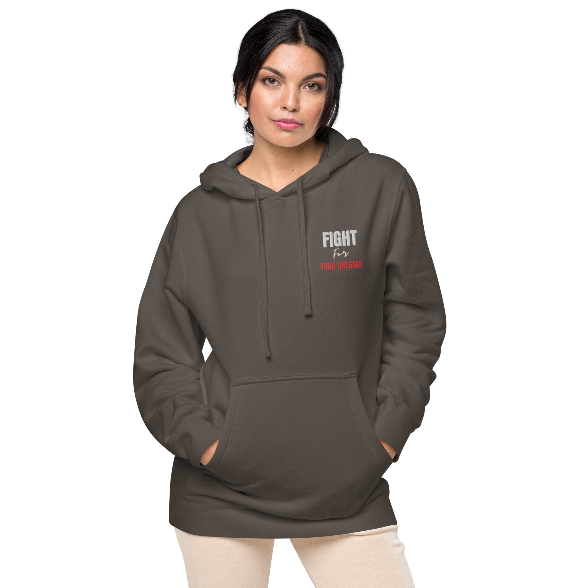 Fight for your dream Unisex pigment-dyed hoodie - On The Grind Gear