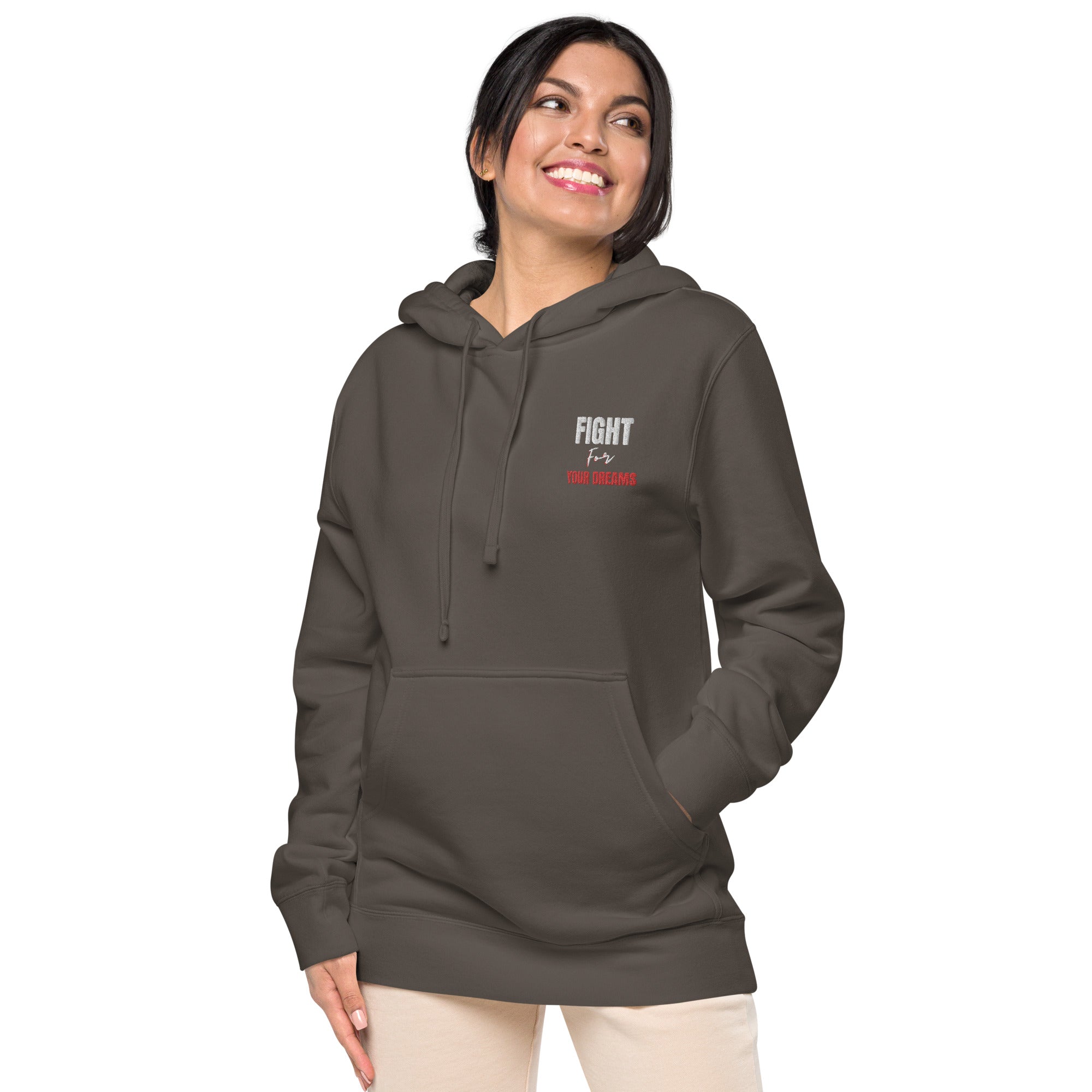 Fight for your dream Unisex pigment-dyed hoodie - On The Grind Gear