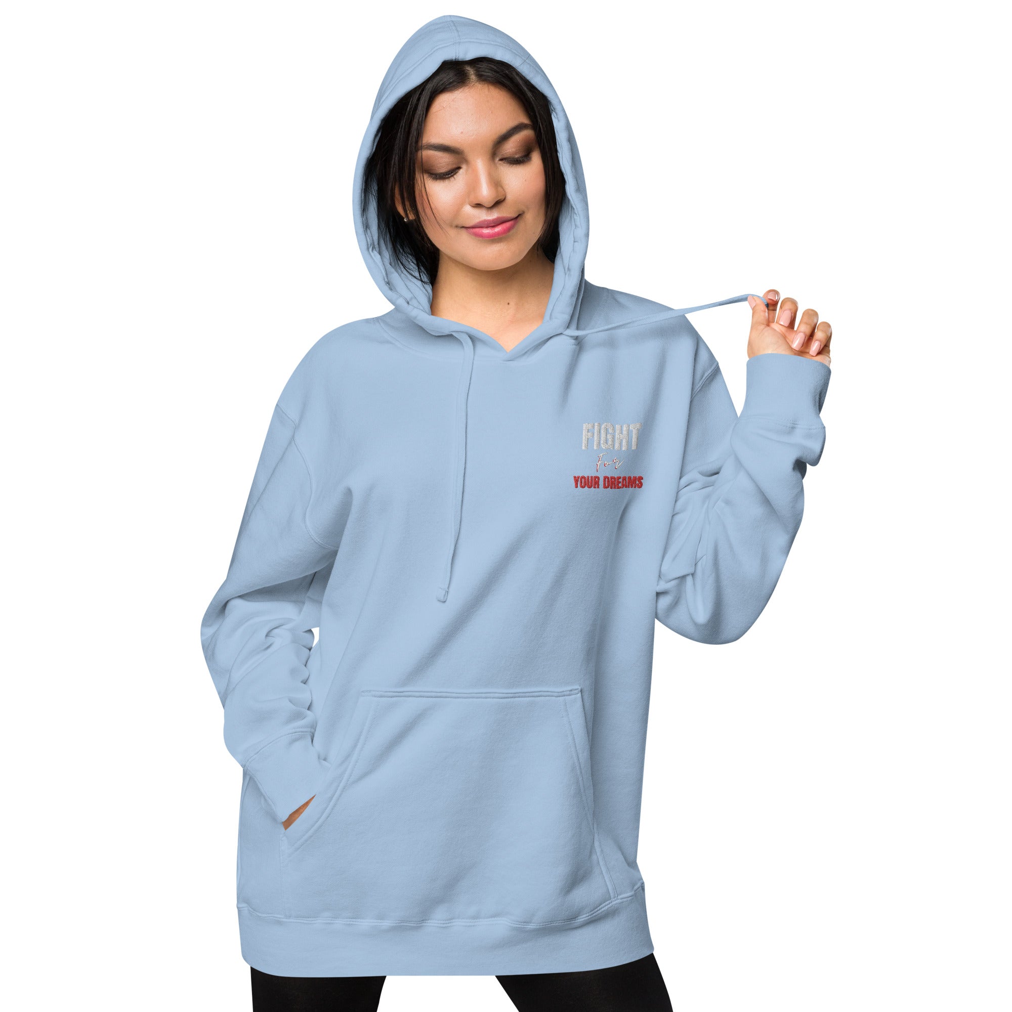 Fight for your dream Unisex pigment-dyed hoodie - On The Grind Gear