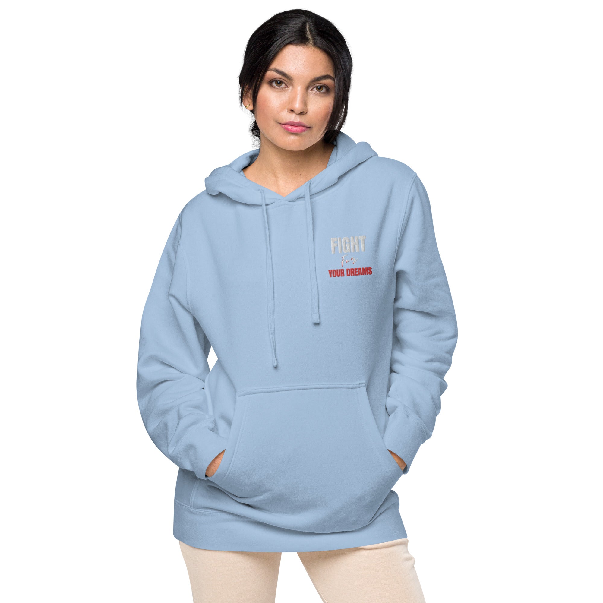 Fight for your dream Unisex pigment-dyed hoodie - On The Grind Gear