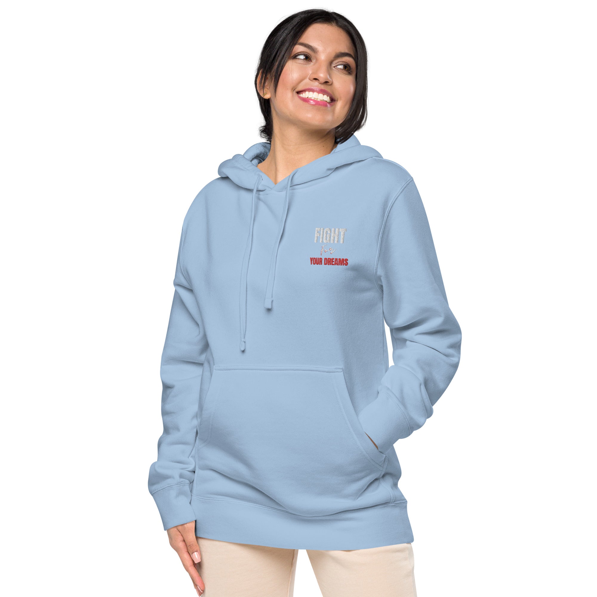 Fight for your dream Unisex pigment-dyed hoodie - On The Grind Gear