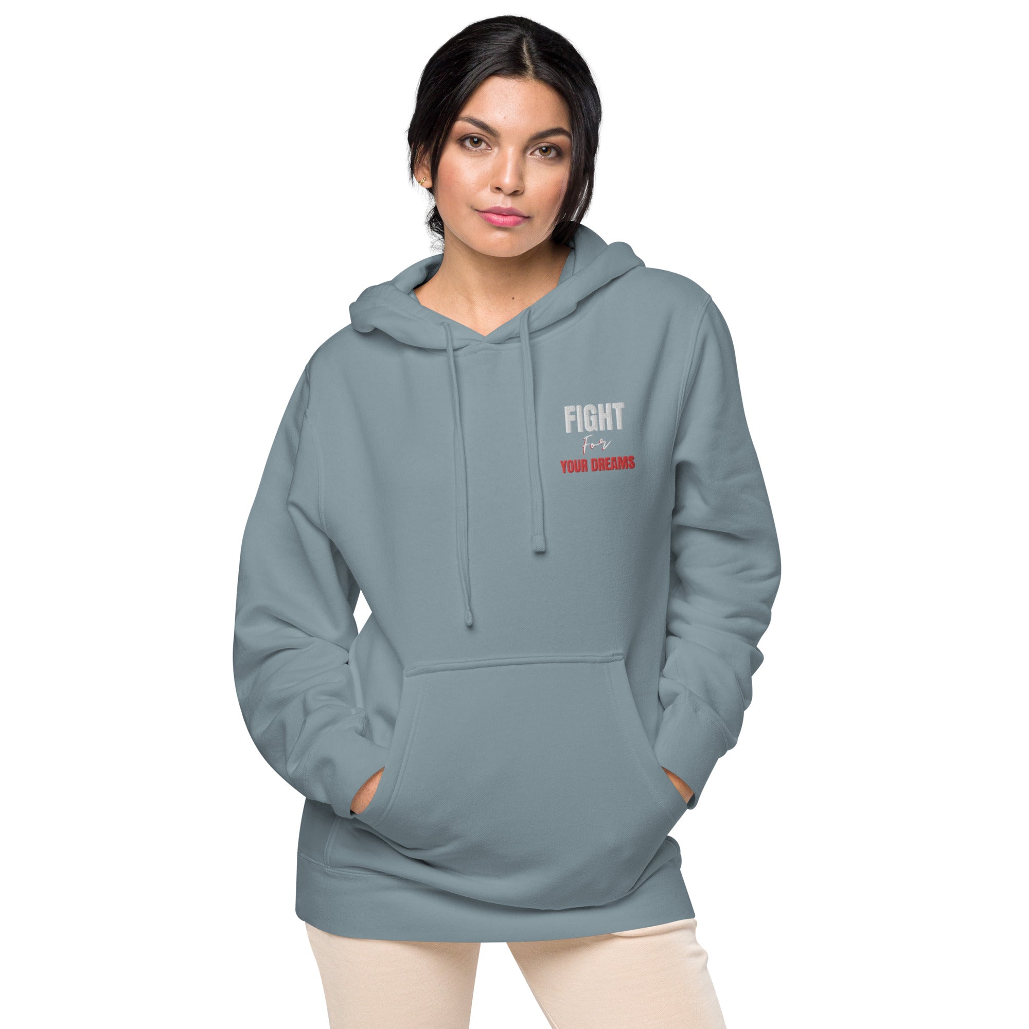 Fight for your dream Unisex pigment-dyed hoodie - On The Grind Gear