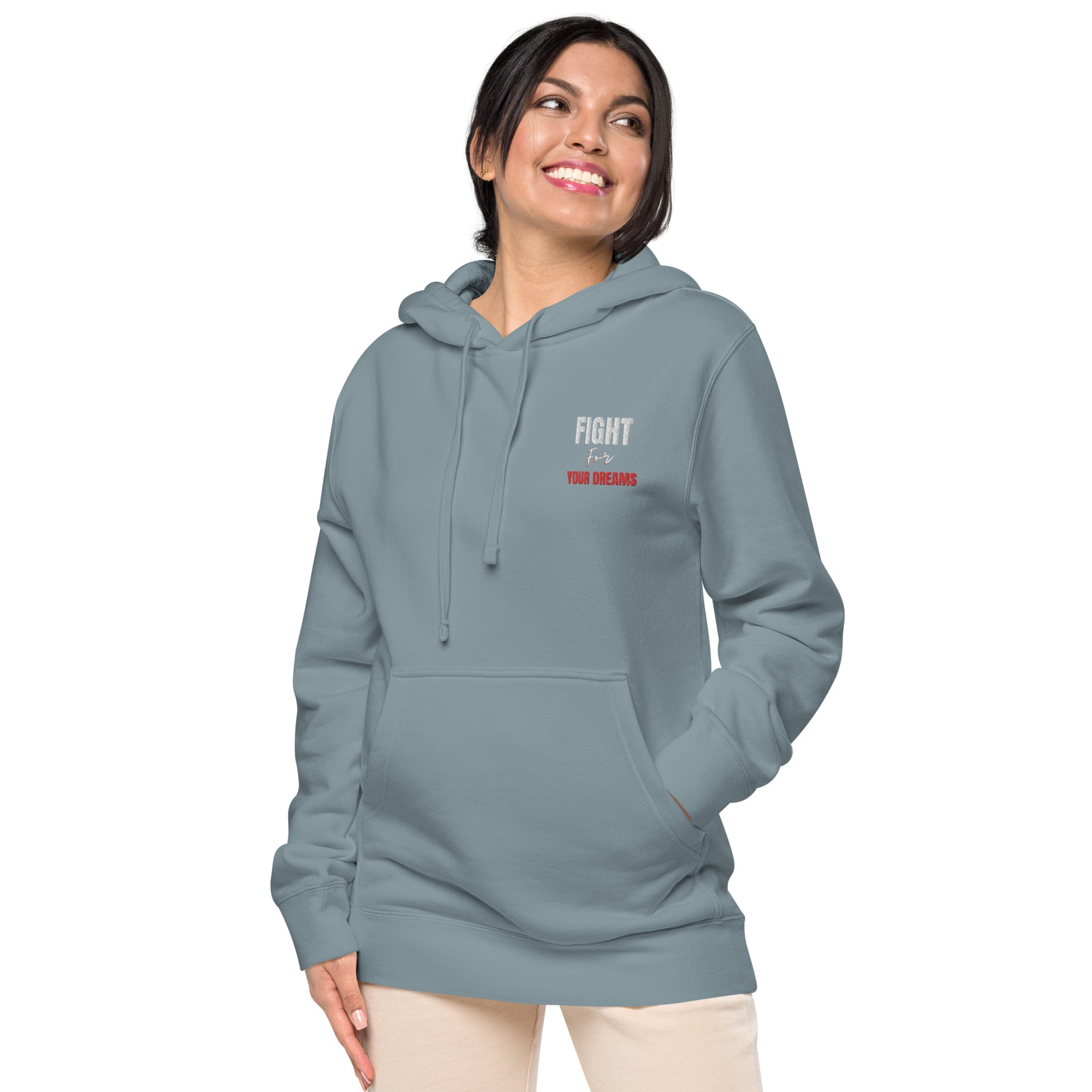 Fight for your dream Unisex pigment-dyed hoodie - On The Grind Gear