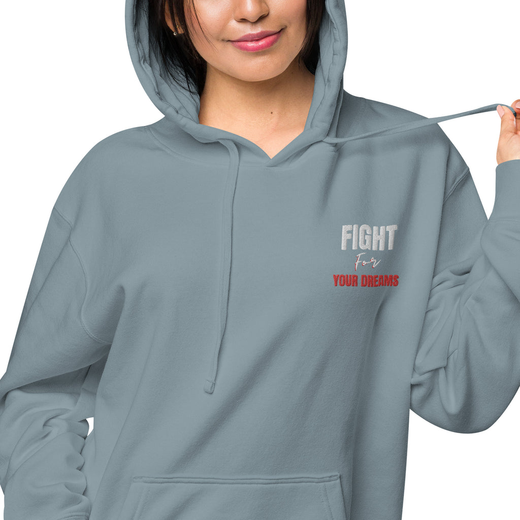 Fight for your dream Unisex pigment-dyed hoodie - On The Grind Gear