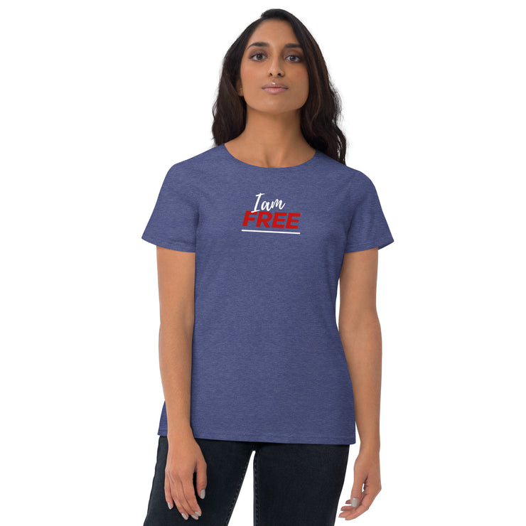 I am free Women's short sleeve t-shirt - On The Grind Gear
