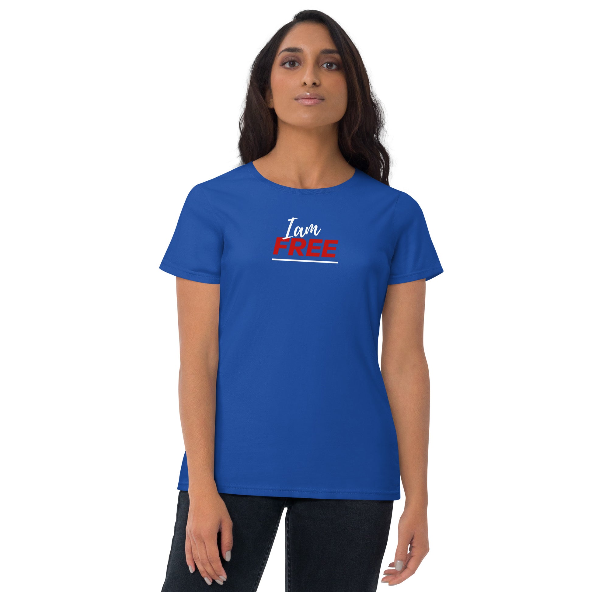 I am free Women's short sleeve t-shirt - On The Grind Gear