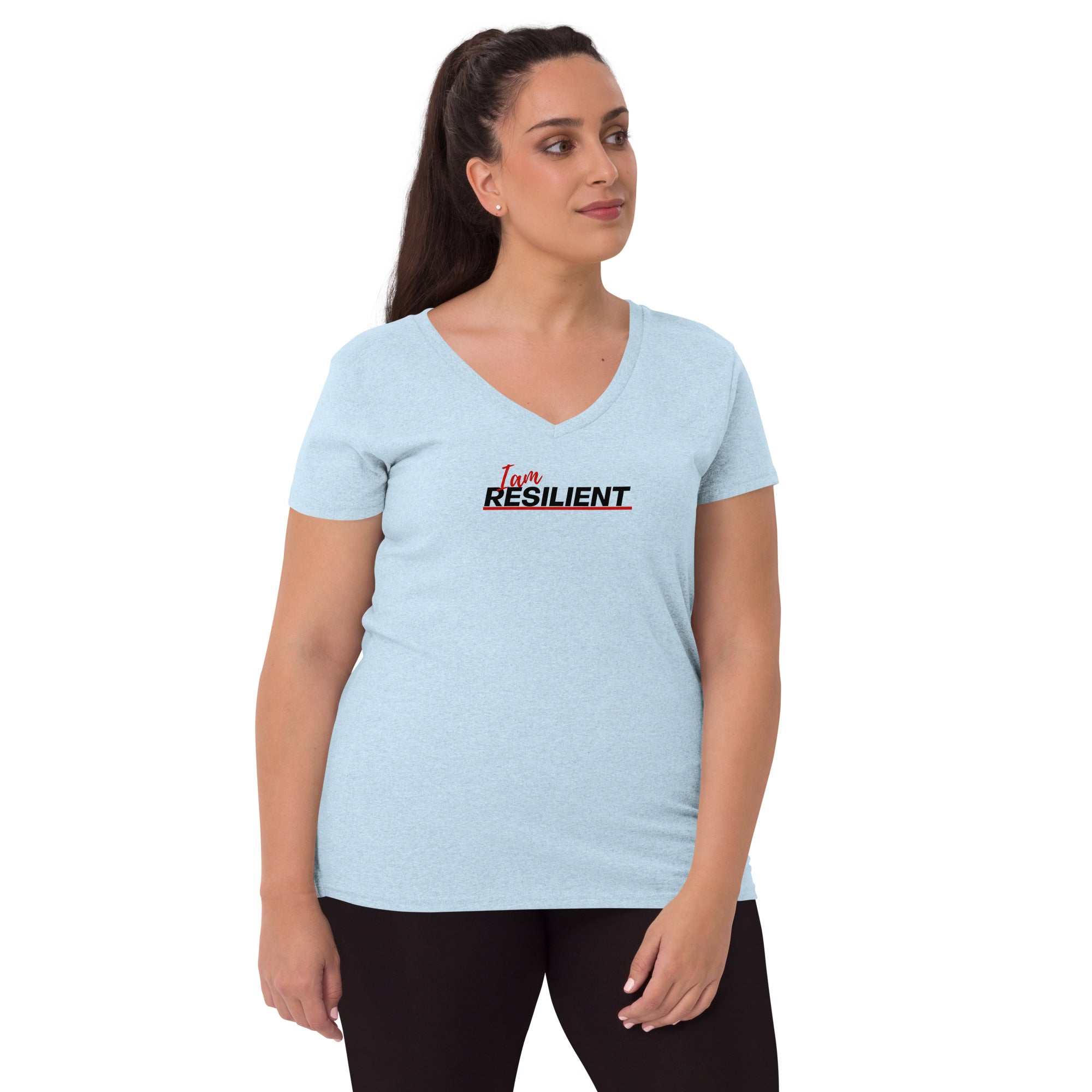 I am resilient Women’s recycled v-neck t-shirt - On The Grind Gear