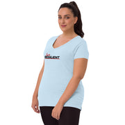 I am resilient Women’s recycled v-neck t-shirt - On The Grind Gear